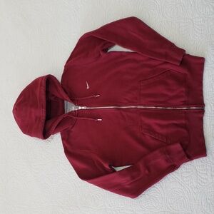 Nike Burgundy Full-Zip Hoodie Size M